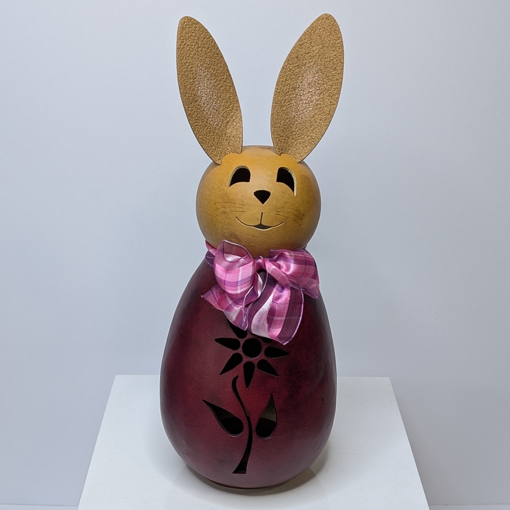 Meadowbrook Gourds 13.5-in Maroon Easter Bunny Rabbit Spring Decoration Gourd